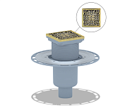 Трап Bronze de Luxe вертик выход, магнитный сухой затвор, дизайн-решетка Узоры (21962-5902)