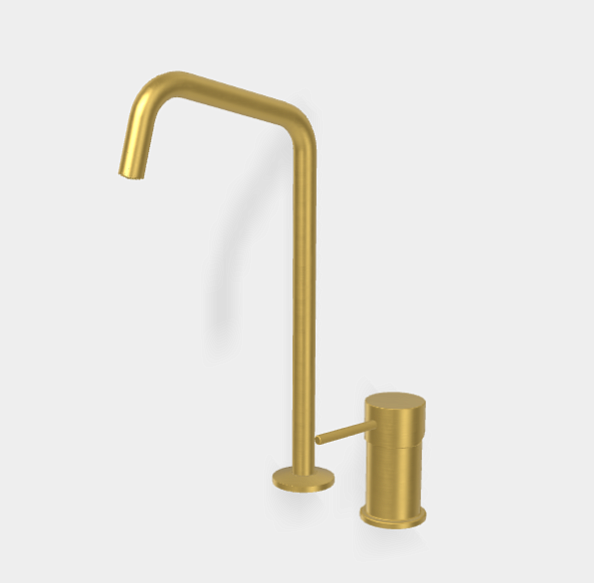 Смеситель для раковины Fima Carlo Frattini Spillo Up, брашированное золото (F3271NDOS)