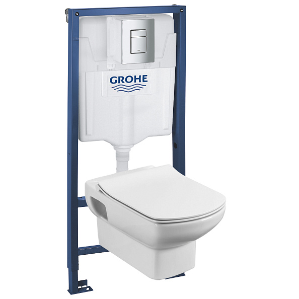 Комплект инсталляция и унитаз подвесной стандартные Grohe Rapid SL Dama Senso, белый (38772001R1)