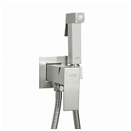 Гигиенический душ со смесителем встраиваемый Hansberge H3077NK, никель