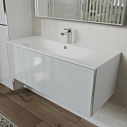 Тумба с раковиной подвесная (100см) Terminus Vega VEG101001900301OSL, белый