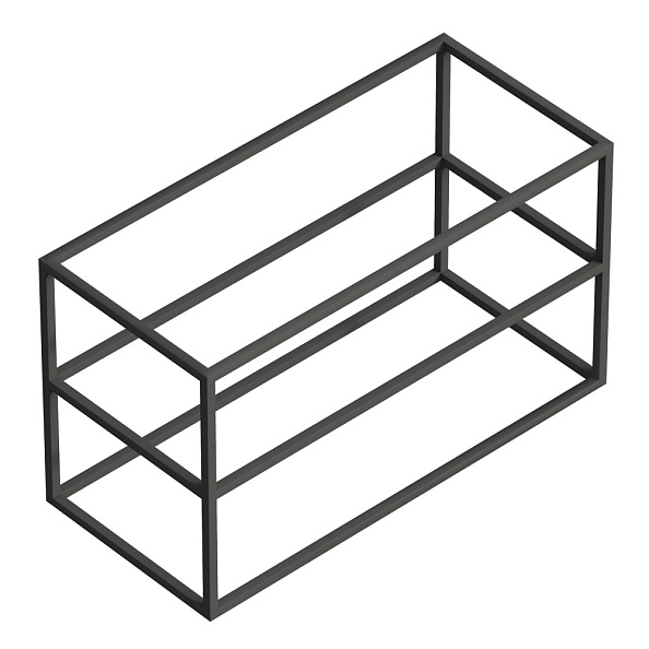 Металлический двухъярусный сварной каркас под раковину Cezares Cadro 1000х460х580, Черный (CADRO-100/46/58-2C-SO-MET-ST)