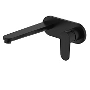 AQ1813MB НИКА смеситель для раковины настенный (внешняя и скрытая часть), матовый черный
