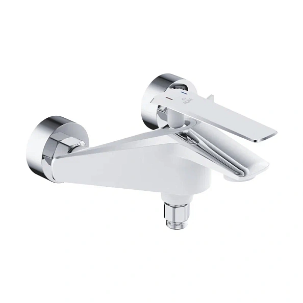 Смеситель для ванны Rose R1302F, белый/хром