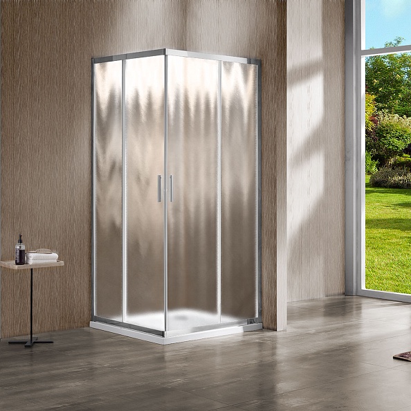 Душевой уголок Vincea Stresa (VSP-1S900CH) 900х900 мм, хром, стекло шиншилла
