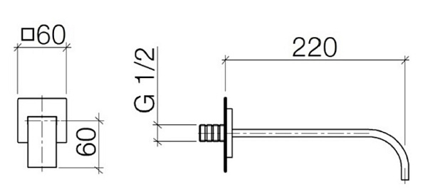 Излив Dornbracht MEM, хром (13.801.782.00)