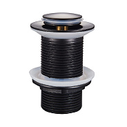 Донный клапан для раковины Raglo R600.04.06 без перелива (клик-клак), латунь, черный