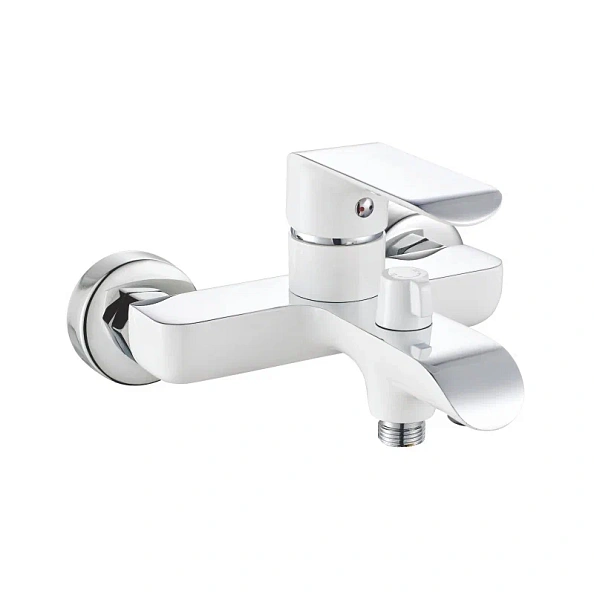 Смеситель для ванны Rose R2102F, белый/хром