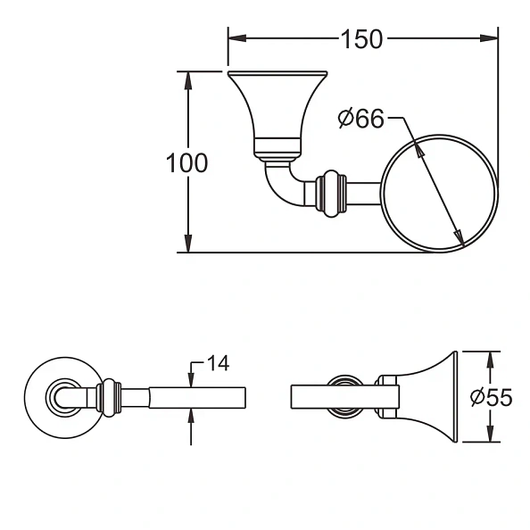 Дозатор жидкого мыла Rose RG1244, хром