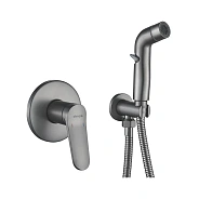 Гигиенический душ со смесителем Shevanik S4305T, оружейная сталь