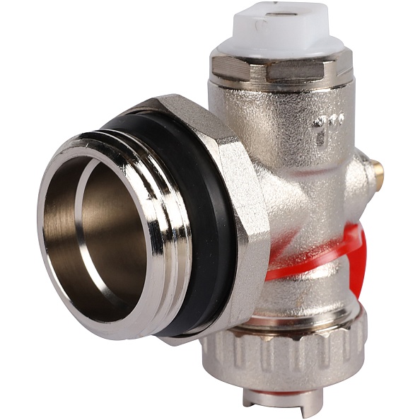 Регулируемый концевой фитинг Rommer 1" с дренажным вентилем и ручным воздухоотводчиком (RMS-1001-020001)