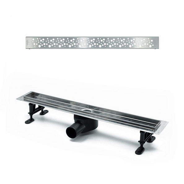 Душевой лоток TIMO Drain Protect 900 с вставкой DR20, сатин (DP20900-DR20900)