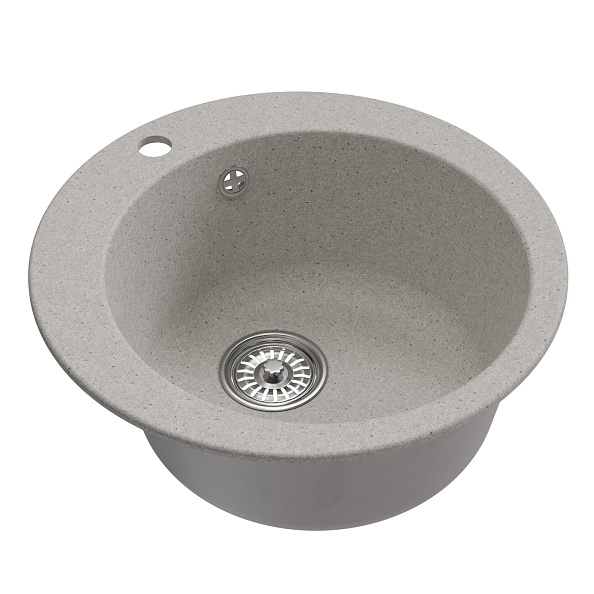 Мойкa MIXLINE ML-GM13 круглая  серая (310) 495мм (глуб. чаши 200) NEW (551892)