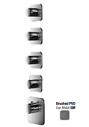 Смеситель для душа Almar Water Control High Flow, на 4 потребителя, Gun Metal Brushed PVD (E180004.GM)