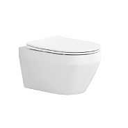 AQ1199T-00 ЛЕЯ Унитаз подвесной TORNADO 490*360*320мм, тонкое сиденье с механизмом плавного закрывания, крепеж