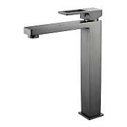 Смеситель для раковины высокий  Raffine F1196T, оружейная сталь