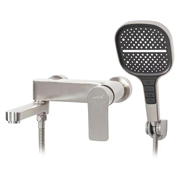 Смеситель для ванны Hansberge H4010NK, никель