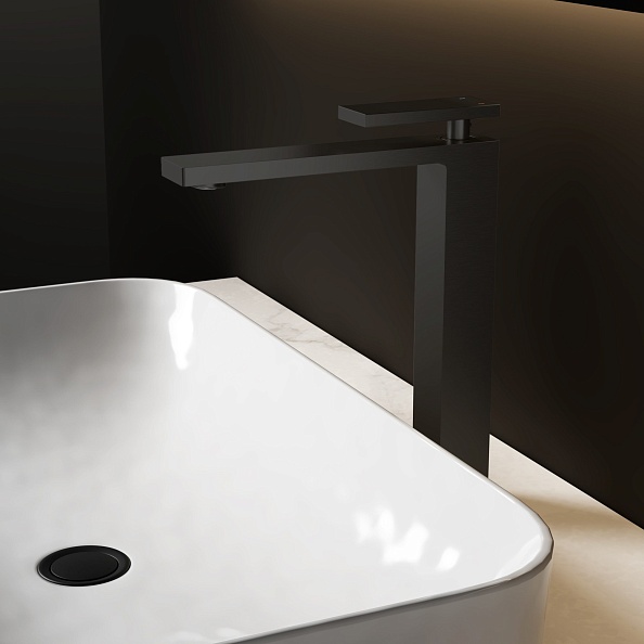 Смеситель для раковины Vincea Dice VBF-2DS2MB однорычажный, черный матовый