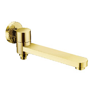 Излив поворотный Raglo R473.71.03 для ванны и душа 23 см с функцией переключения латунь, сатин золот