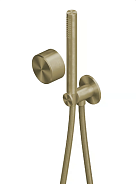 Смеситель для душа Quadro design Stereo, на 1 потребитель, золото светлое (16 58 OC)