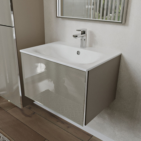 Тумба с раковиной подвесная (60см) Terminus Vega VEG10601200501OSL, капучино