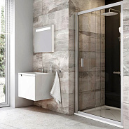 BLDP2-120 белый + Транспарент Blix душевая дверь раздвижная, двухэлементная