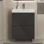 Тумба Velvex напольная Edge 60.2Y, графит (tn.EDG.9696.60.2Y графит)