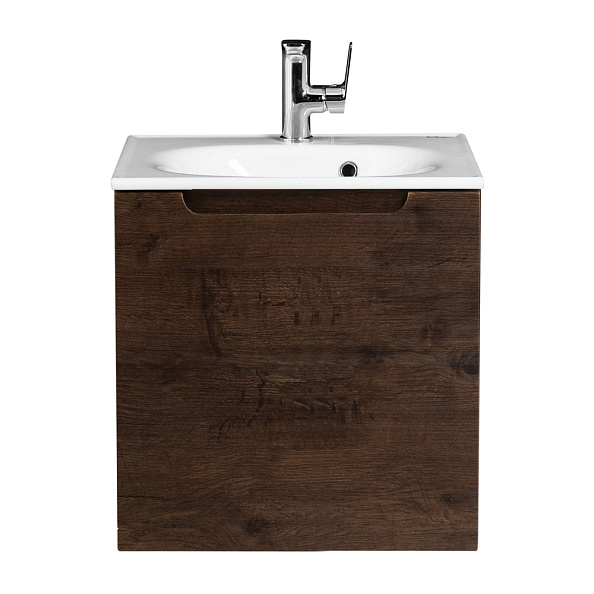 База под раковину подвесная с распашной дверцей и полкой, правосторонняя BelBagno Etna 496х500х392 мм, Rovere Moro (ETNA-500-1A-SO-RW-P-R)