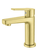 AQ1710BG ЛУГАНО смеситель для раковины 106 без донного клапана, шлиф. золото