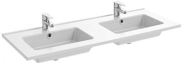 Керамическая раковина столешница с двумя чашами Jacob Delafon EXVA112-00, 120 см