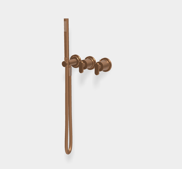 Смеситель для душа Fima Carlo Frattini Park Lane, на 2 потребителя, бронза брашированная янтарная (F1319WX9ZS)