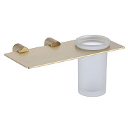 Стакан стеклянный с настенным держателем Savol S-002158C