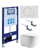 SET AQUATEK КЛАССИК cm-066 4в1 (рама AQUATEK INS-0000025 +крепление KKI-0000002 +кнопка KDI-0000066 +унитаз AQ1112-00 +тонкое сиденье с механиз)