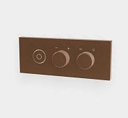 Смеситель для душа Fima Carlo Frattini Switch ON, на 2 потребителя, бронза брашированная янтарная (F5959X2ZS)