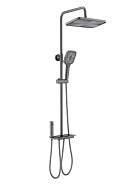 AQ3040BGM ПОЛАРИС душевая система (смеситель для ванны) 295х195 мм, оружейная сталь