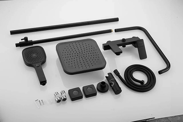 Душевая система Shevanik S9736H, черный