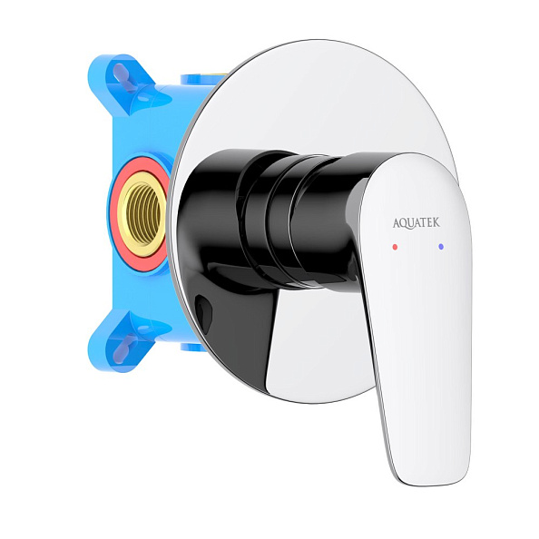 Смеситель для душа AQUATEK БЕТТА, внешняя и скрытая часть, хром AQ1166CR