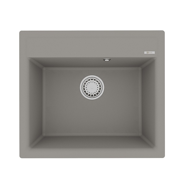 Кухонная мойка Lemark HANKA 570 врезная прямоугольная из кварцгранита цвет: Грей (9910015)