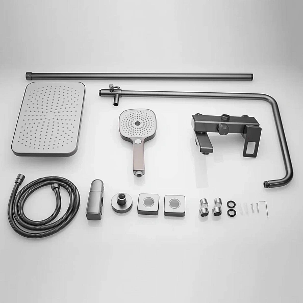 Душевая система Shevanik S8236T, оружейная сталь