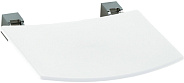 14980010051 PLAN Складное сиденье для настенного монтажа, сиденье откидывается наверх для настенного монтажа, хром/белый (RAL 9010)