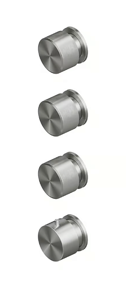 Смеситель для душа Quadro design Stereo, на 3 потребителя, сталь брашированная (16 50.0.00 AS)