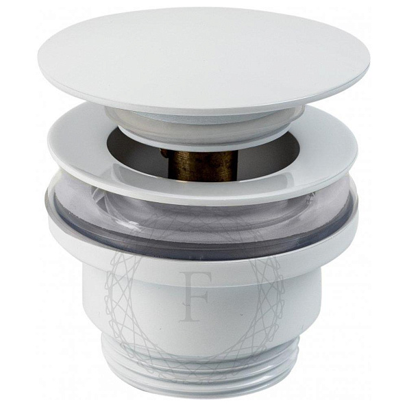 Донный клапан для раковины FILARETE FL75W, белый