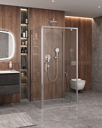 Душевой уголок Cezares Molveno 100x80x195 мм, прямоугольный, хром (MOLVENO-BA2-100/80-C-Cr-IV)