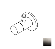 Вентиль Ritmonio запорный угловой, 1/2"x3/8", Brushed Black Chrome (76T002BLX)