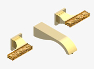 Смеситель для раковины THG Ginkgo, PVD золотистый цвет (U5E H52 40GB)