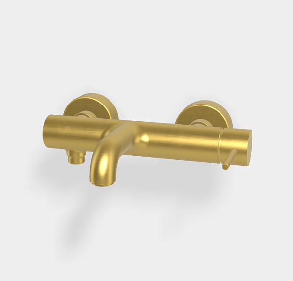 Смеситель для ванны и душа Fima Carlo Frattini Spillo Up, золото брашированное (F3034/1NOS)