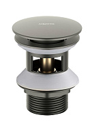 AQ6002BGM сливной набор для раковины Push-open с переливом, крышка круглая, оружейная сталь
