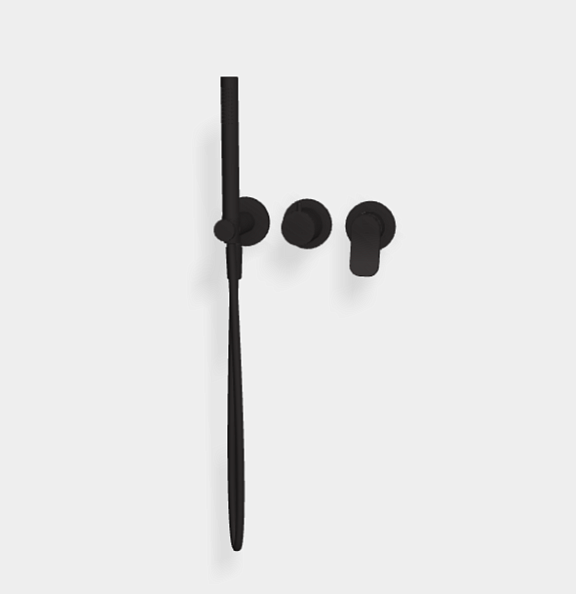 Смеситель для душа Fima Carlo Frattini Flo', черный матовый (F3819WX8NS)