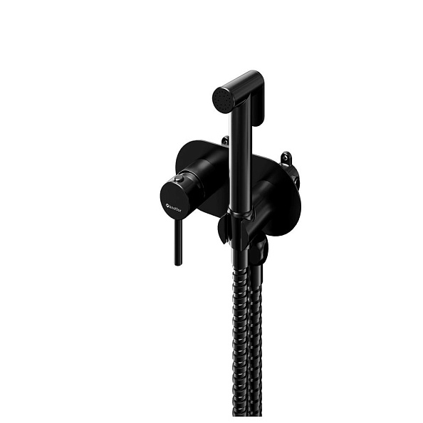 Гигиенический душ со смесителем встраиваемый Knotlor FHS01S1BL, черный