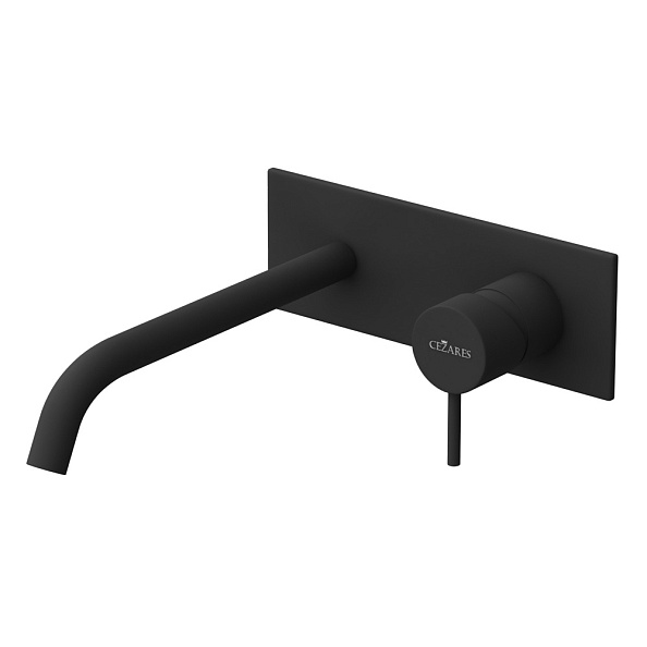 Смеситель для раковины встраиваемый Cezares Leaf, черный матовый (LEAF-BLI1-L-NOP)